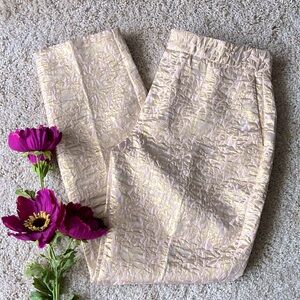 Zara Basic | Textured Blush & Gold Pants